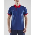 Craft Sport-Polo Pro Control (100% Polyester) navy blue/red Men